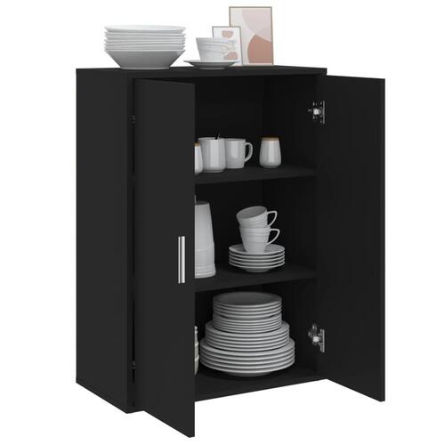 Skænk 60x31x84 cm konstrueret træ sort