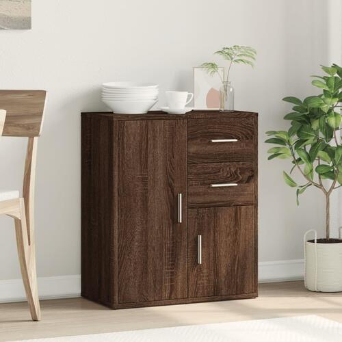 Skænk 60x31x70 cm konstrueret træ brun egetræsfarve