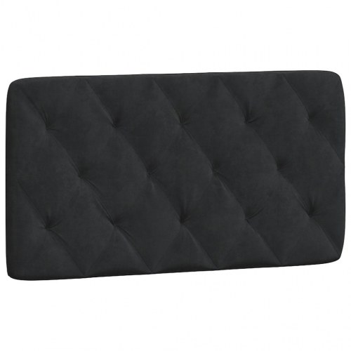 Sengeramme med LED 100 x 200 cm velour - sort