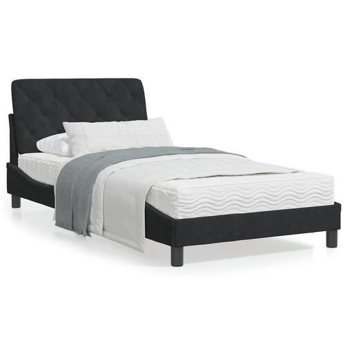 Sengeramme uden madras Sort 100x200 cm Fløjl
