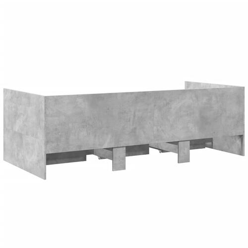 Daybed med skuffer uden madras 90x200 cm betongrå