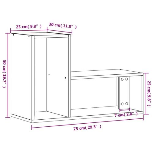Tv-borde 2 stk. 75x30x50 cm konstrueret træ betongrå