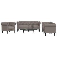 3 personers sofa stof gråbrun