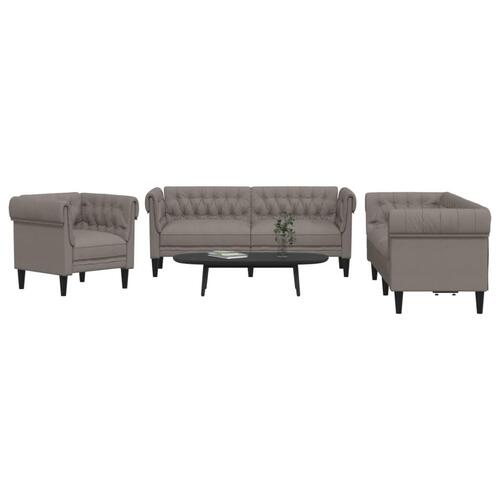 3 personers sofa stof gråbrun