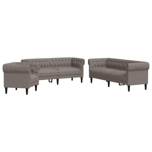 3 personers sofa stof gråbrun