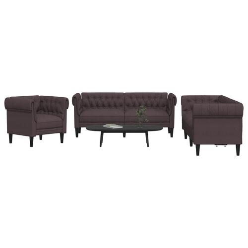 3 personers sofa stof mørkebrun
