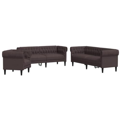 3 personers sofa stof mørkebrun