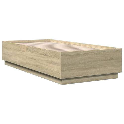 Sengeramme 90x200 cm konstrueret træ sonoma-eg