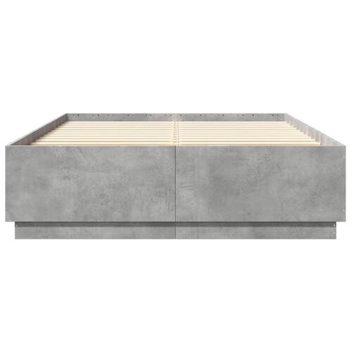 Sengestel 120x200 cm konstrueret træ betongrå