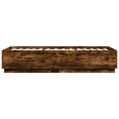 Sengeramme 90 x 200 cm i røget egetræsfarve