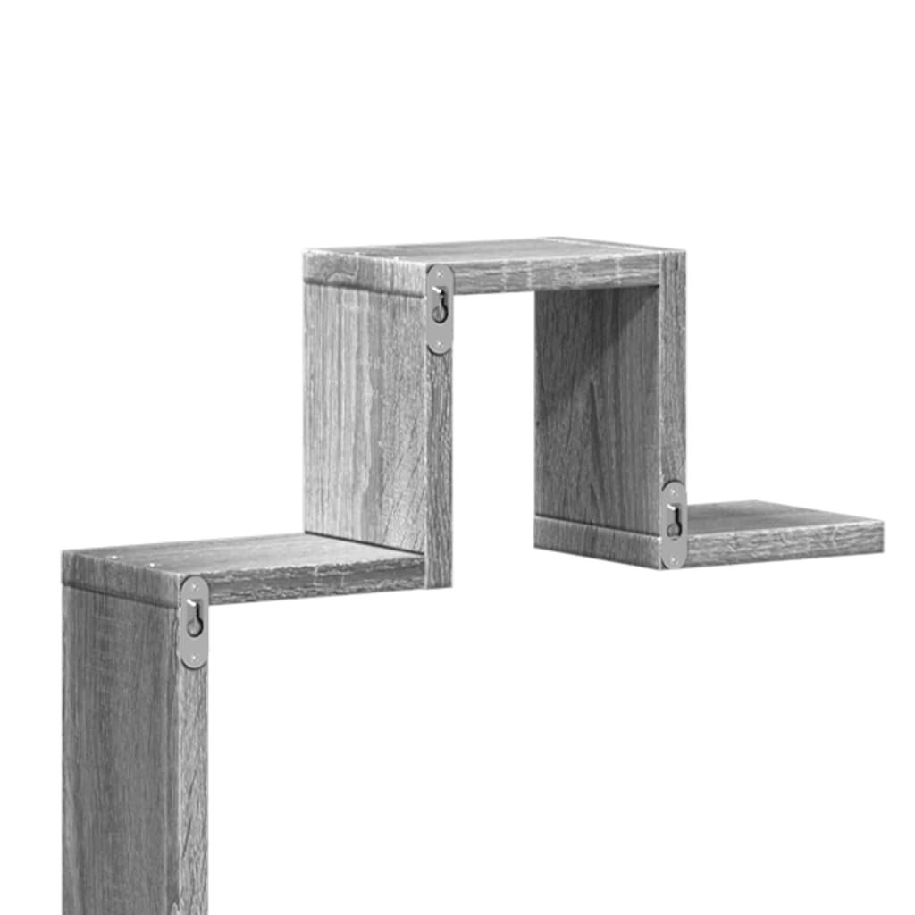 Væghylde 104,5x10x43 cm konstrueret træ grå sonoma-eg