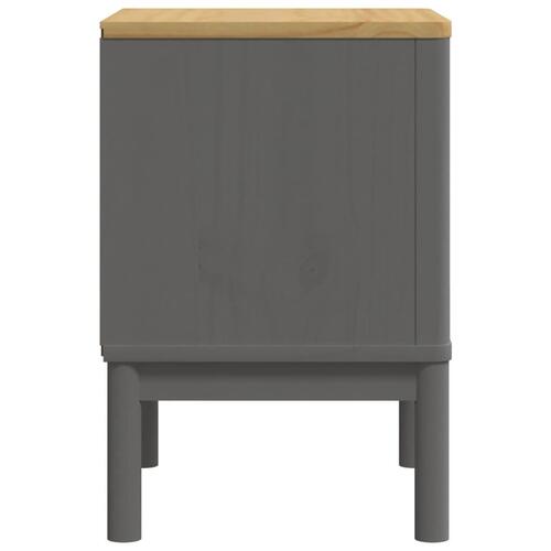 Sengebord 45x39x57 cm massivt fyrretræ grå