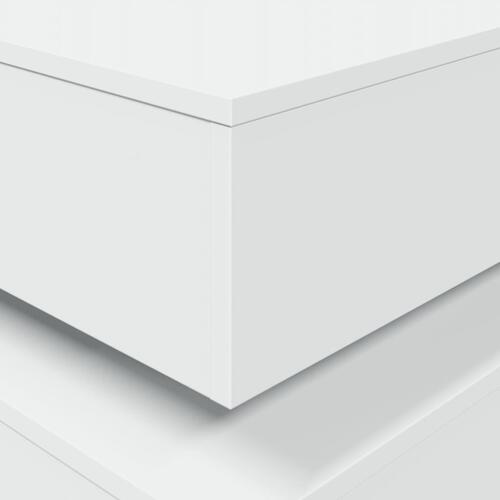 Sofabord med LED-lys 50x50x40 cm hvid