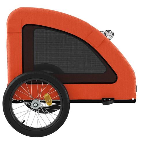 Cykeltrailer til kæledyr oxfordstof og jern orange