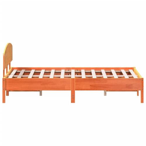 Sengeramme uden madras 160x200 cm massivt fyrretræ gyldenbrun
