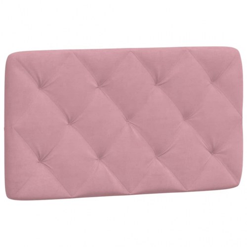 Gavlpude 80 cm i velour - lyserød, diamantquiltet
