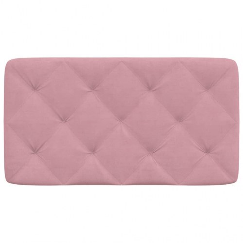 Gavlpude 80 cm i velour - lyserød, diamantquiltet
