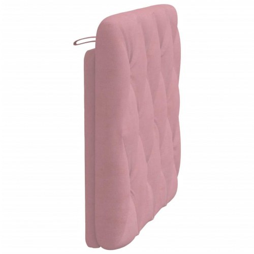 Gavlpude 80 cm i velour - lyserød, diamantquiltet