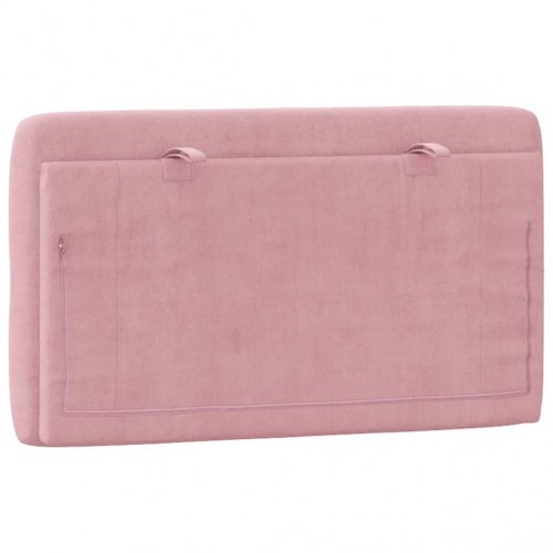 Gavlpude 80 cm i velour - lyserød, diamantquiltet