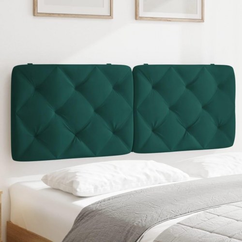 Gavlpude i velour 140 cm - mørkegrøn