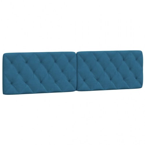 Gavlpude i velour - 200 cm, blå