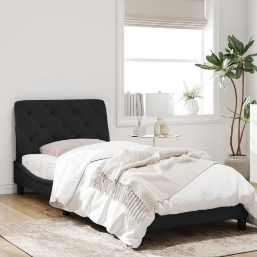 Sengeramme med LED uden madras 80 x 200 cm - sort