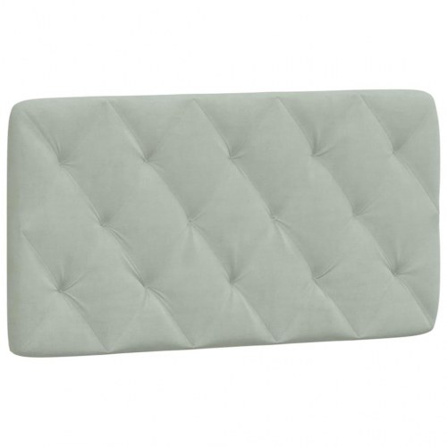 Sengeramme med LED uden madras 100 x 200 cm velour - lysegrå