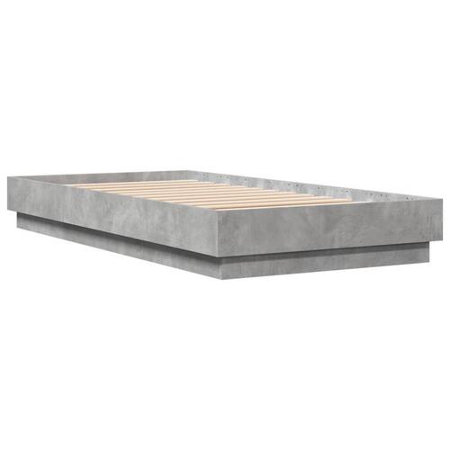 Sengeramme 75x190 cm konstrueret træ betongrå