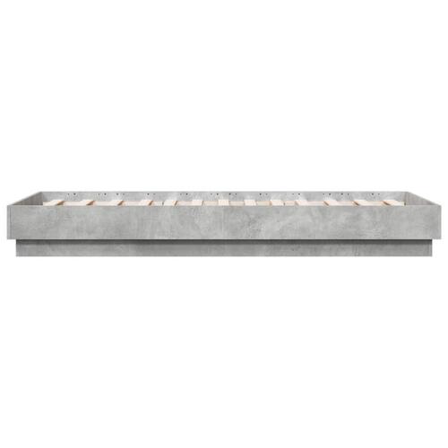 Sengeramme 75x190 cm konstrueret træ betongrå