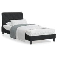 Seng med madras 80x200 cm velour sort