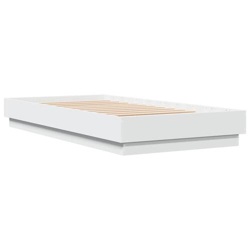 Sengeramme 75x190 cm konstrueret træ hvid