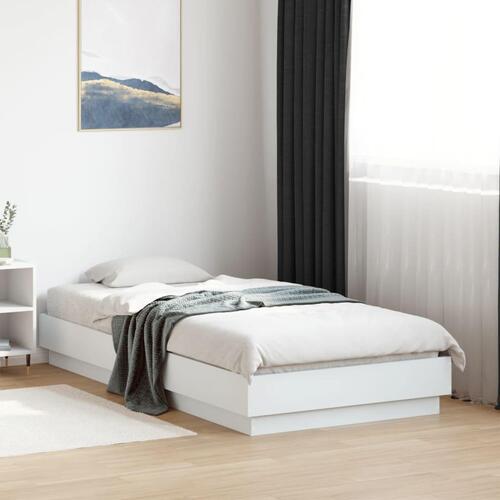 Sengeramme 75x190 cm konstrueret træ hvid