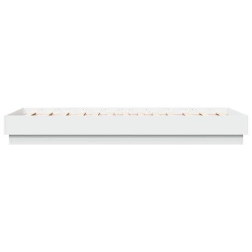 Sengeramme 75x190 cm konstrueret træ hvid