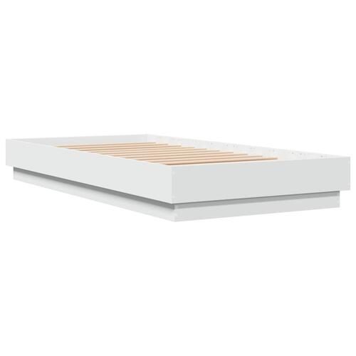 Sengeramme 75x190 cm konstrueret træ hvid