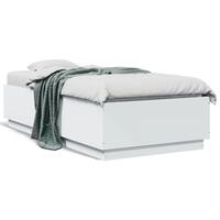 Sengeramme 90x190 cm konstrueret træ hvid