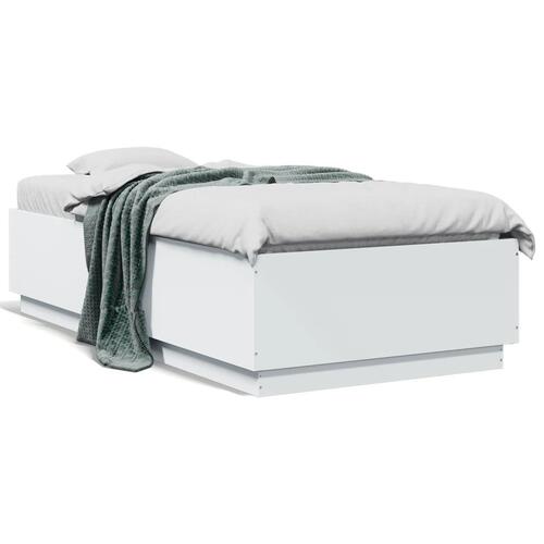 Sengeramme 90x190 cm konstrueret træ hvid