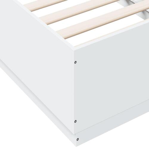 Sengeramme 90x190 cm konstrueret træ hvid