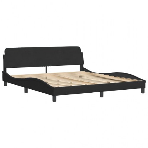 Seng med madras 180x200 cm velour sort