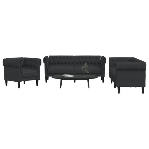 3 personers sofa stof sort