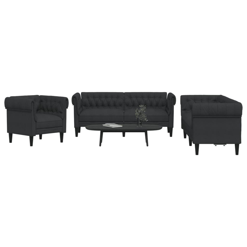 3 personers sofa stof sort