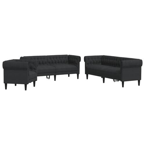 3 personers sofa stof sort
