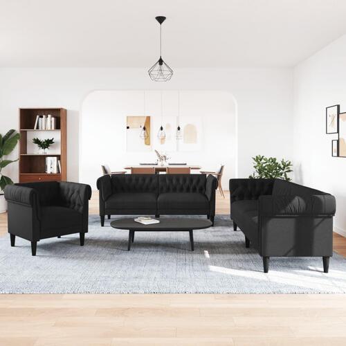 3 personers sofa stof sort