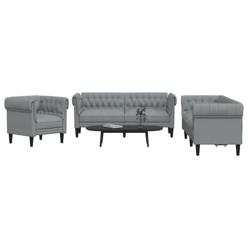 3 personers sofa stof lysegrå