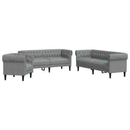 3 personers sofa stof lysegrå