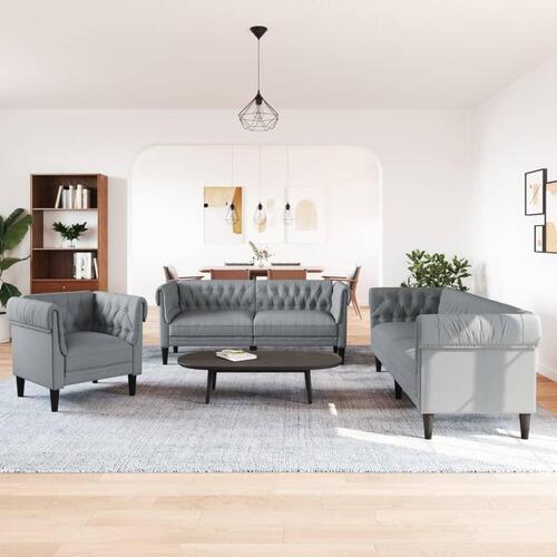 3 personers sofa stof lysegrå