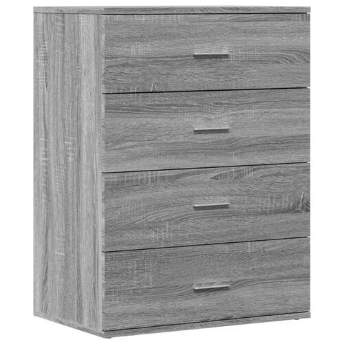 Skab 60x39x80 cm konstrueret træ grå sonoma-eg