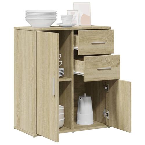 Skænk 60x31x70 cm konstrueret træ sonoma-eg