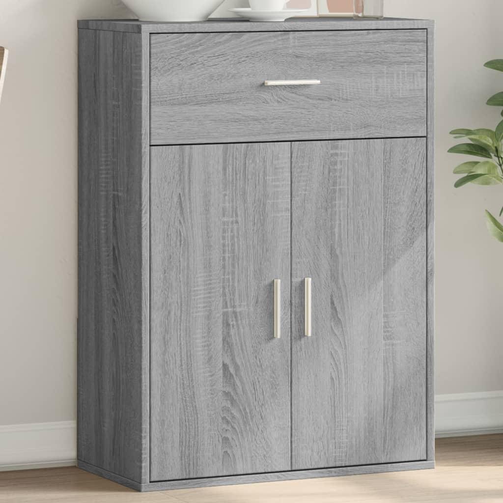 Skænk 60x30x84 cm konstrueret træ grå sonoma-eg