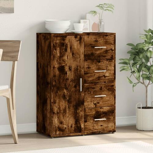 Skænk 60x31x84 cm konstrueret træ røget egetræsfarve