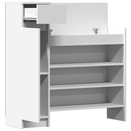Skoreol 100,5x28x100 cm konstrueret træ hvid